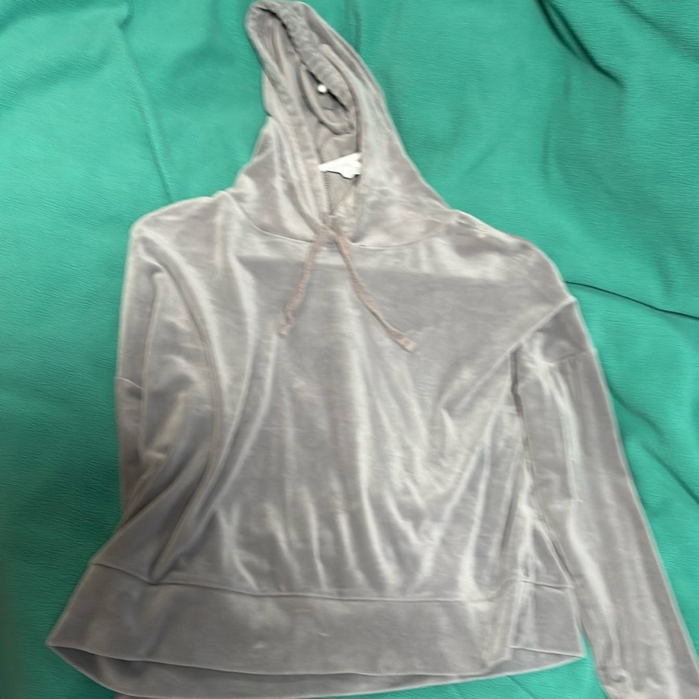 Velvet cropped hoodie